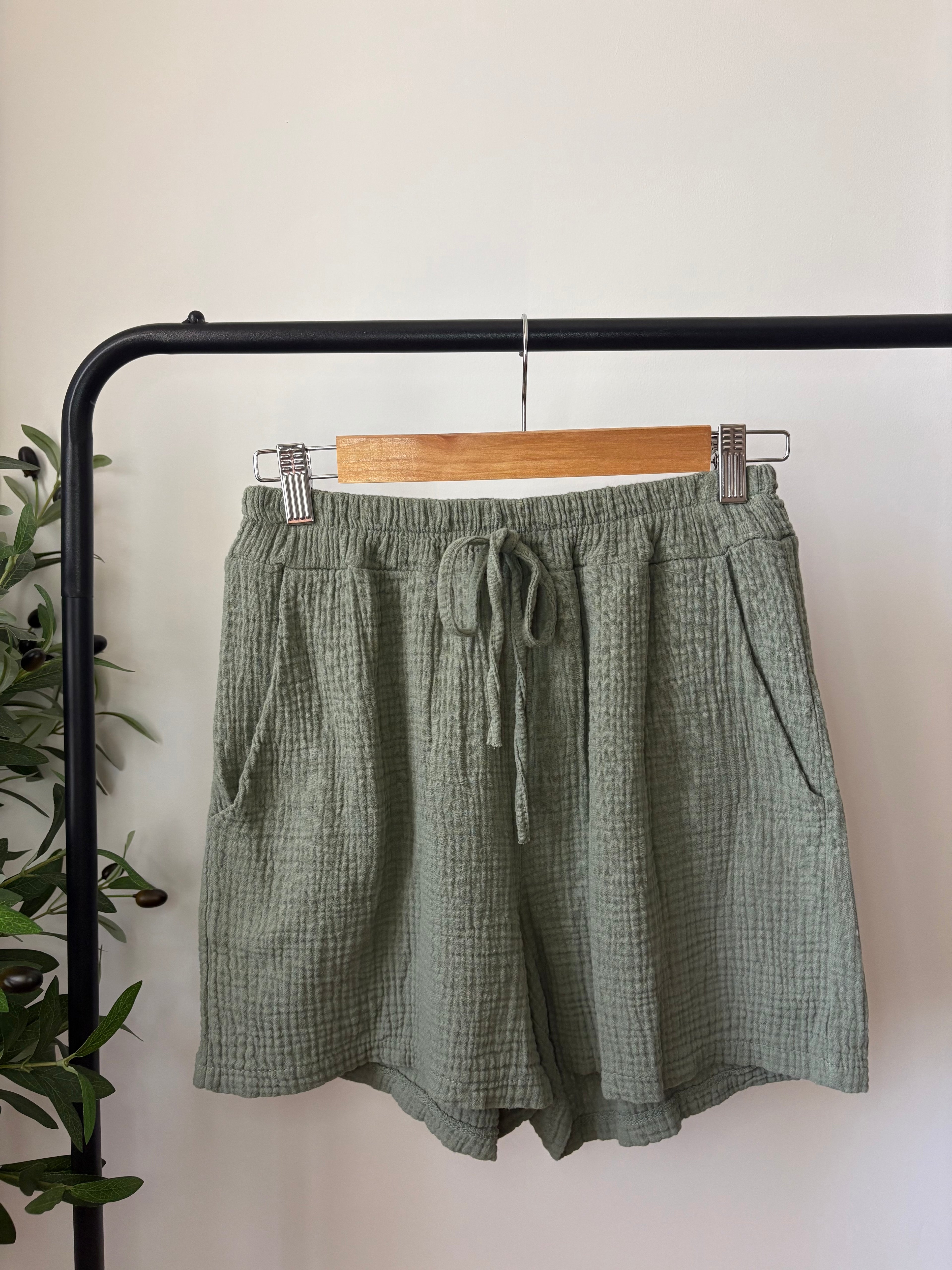 Ensemble chemise & short - Kaki