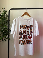 T-shirt Amore – Blanc & Léopard