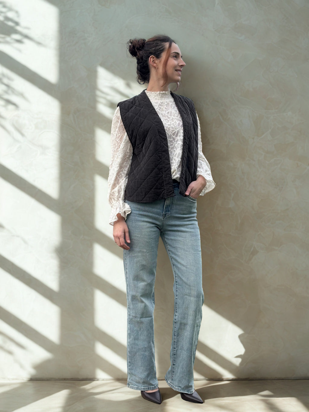 Gilet sans manche matelassé - Gris anthracite