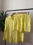 Ensemble chemise & short - Jaune