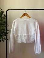 Blouse avec Dentelle - Blanche