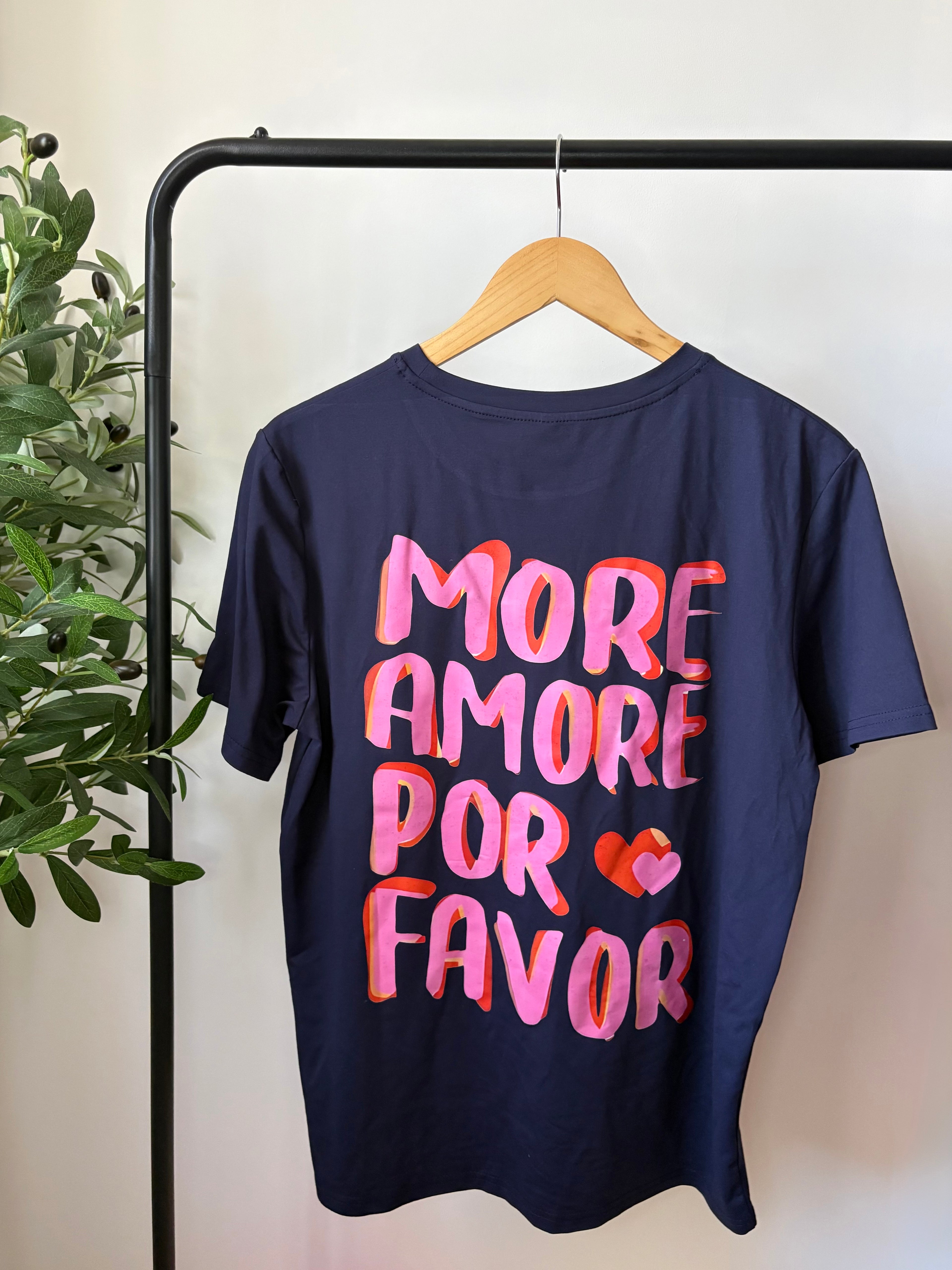 T-shirt Amore - Bleu Marine & Rose