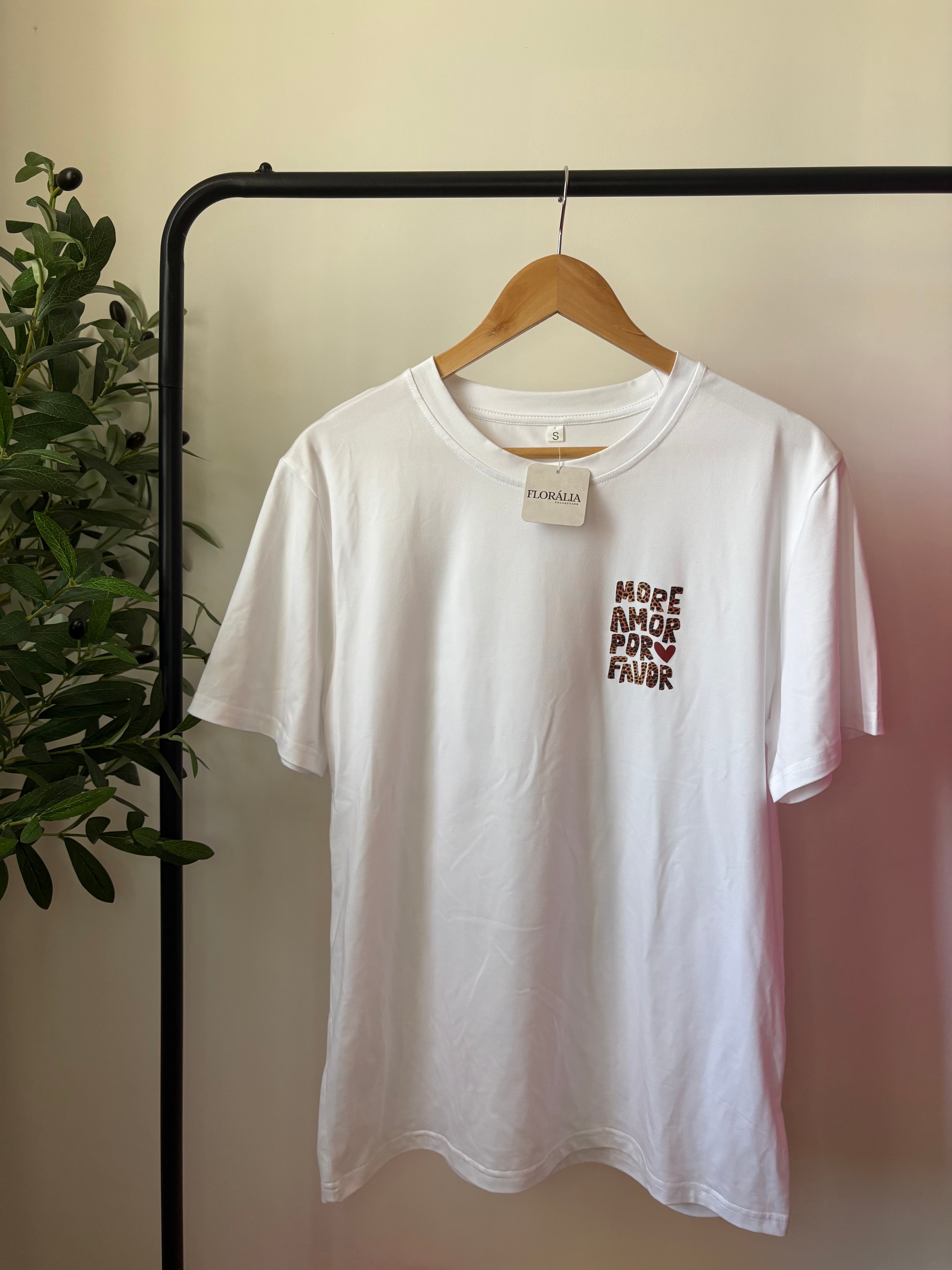 T-shirt Amore – Blanc & Léopard