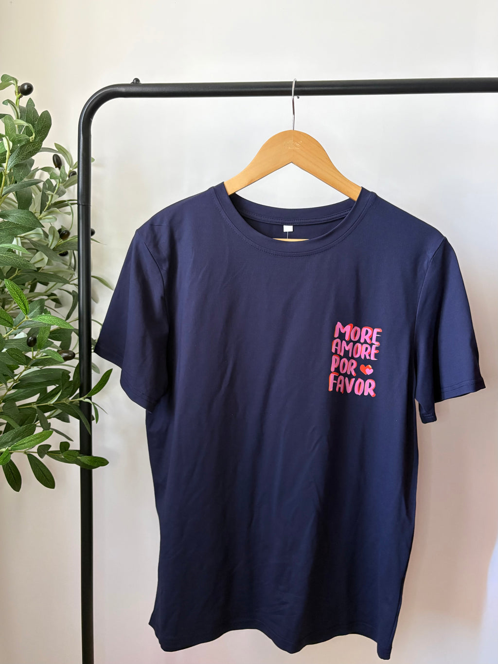 T-shirt Amore - Bleu Marine & Rose
