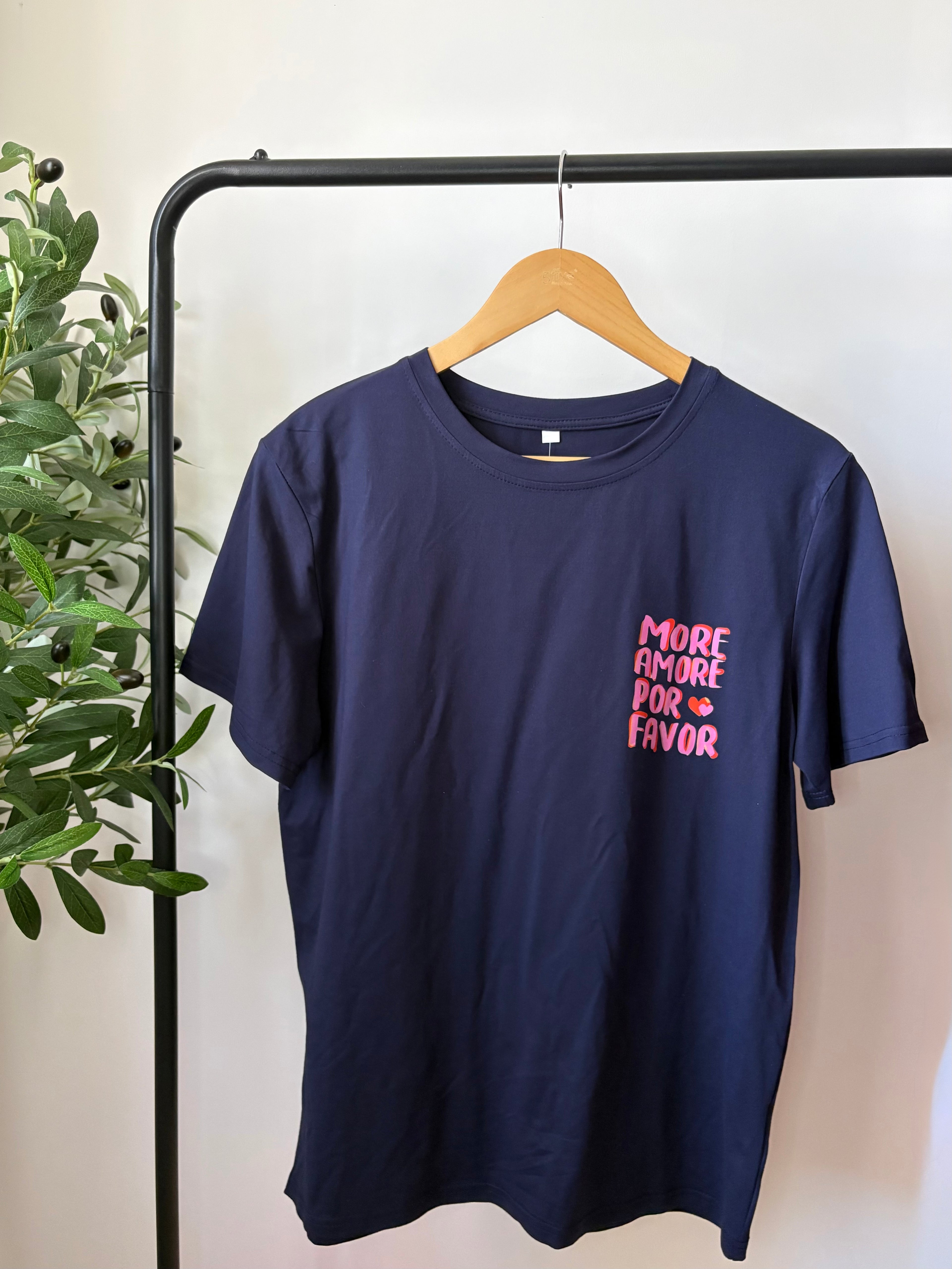 T-shirt Amore - Bleu Marine & Rose