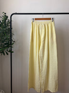 Pantalon fluide rayé - Jaune & Blanc