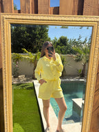 Ensemble chemise & short - Jaune