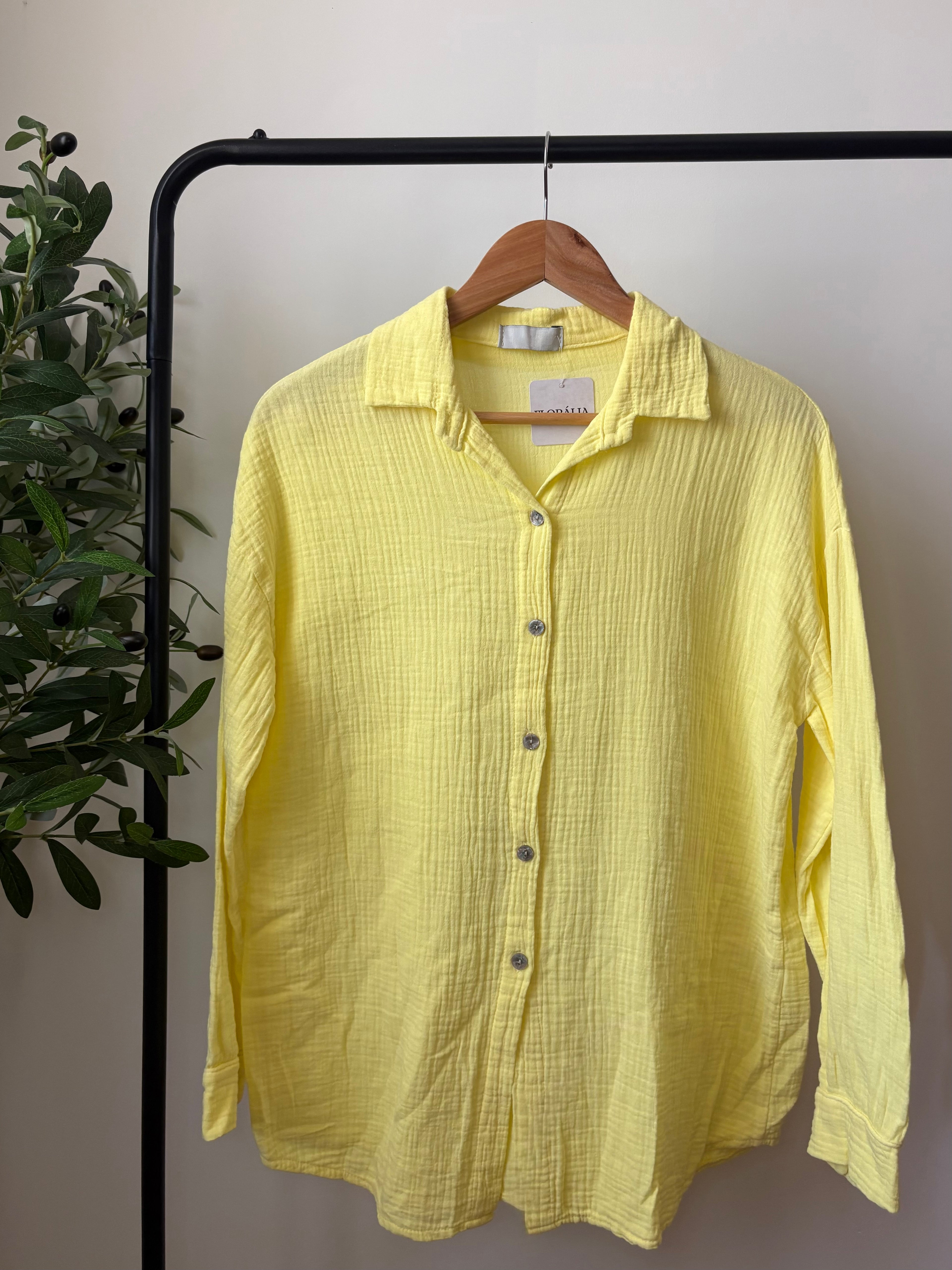 Ensemble chemise & short - Jaune