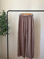 Pantalon fluide Vichy - Marron & Blanc