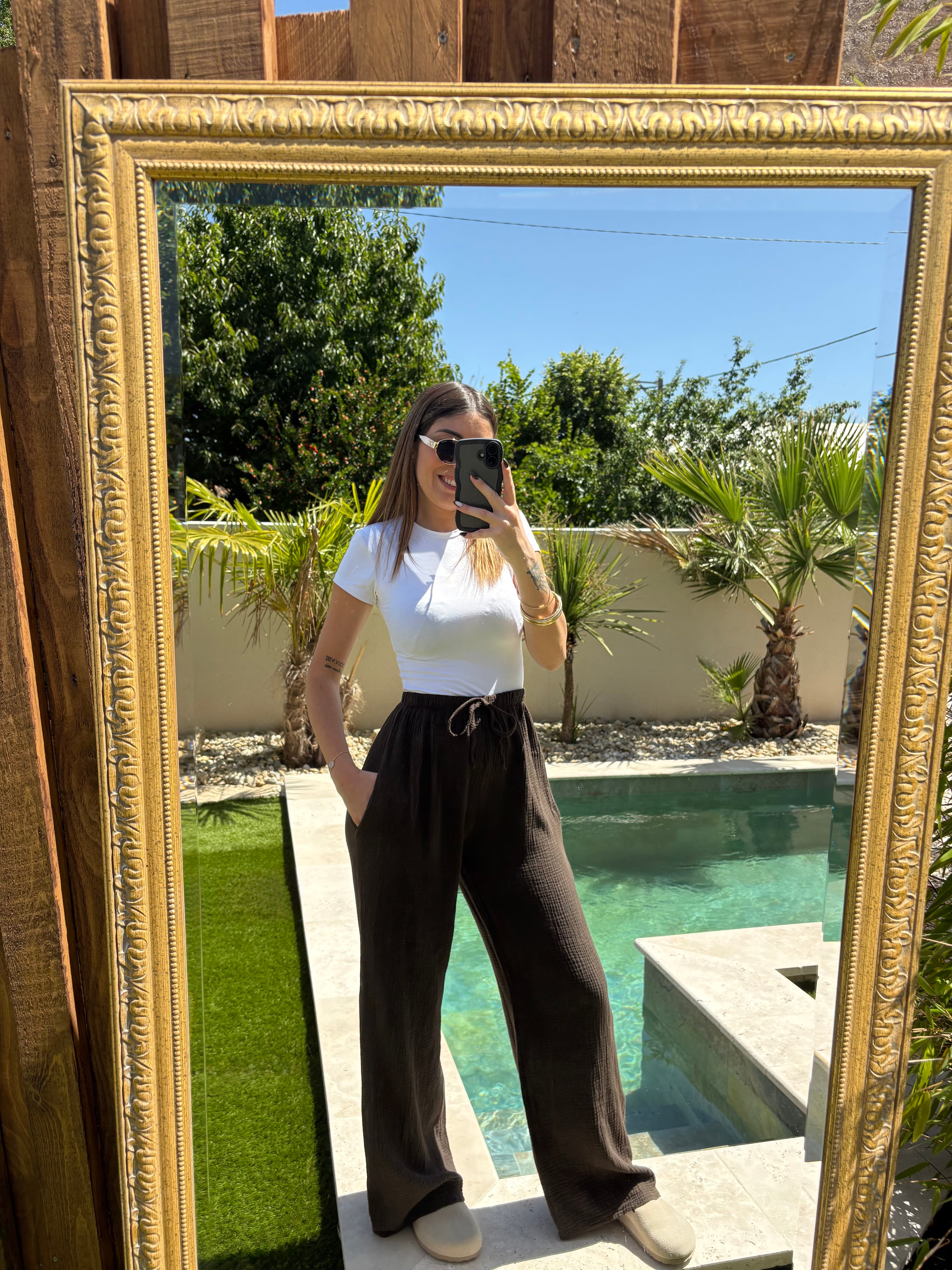 Pantalon fluide - Marron