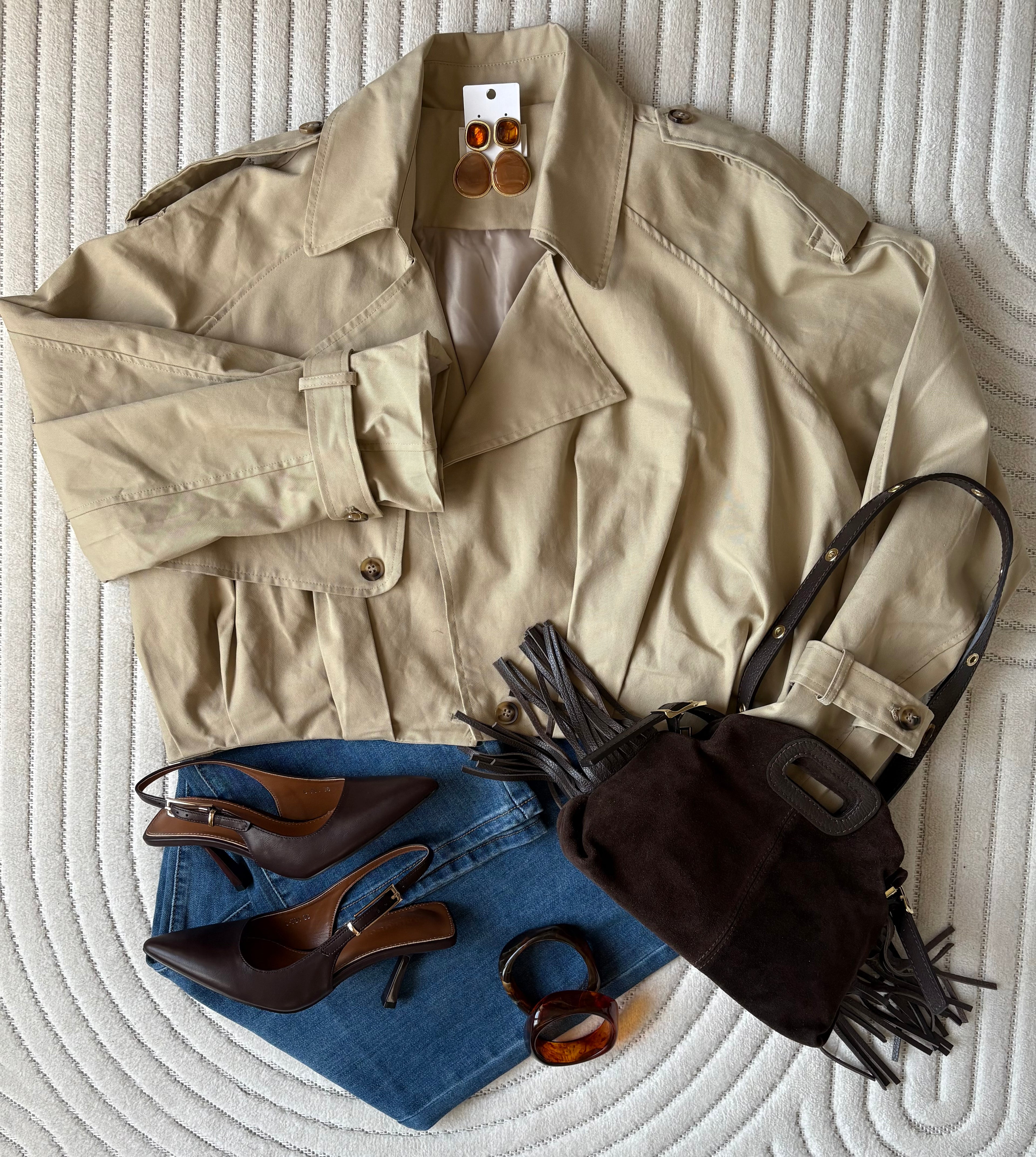 Trench court oversize - Beige