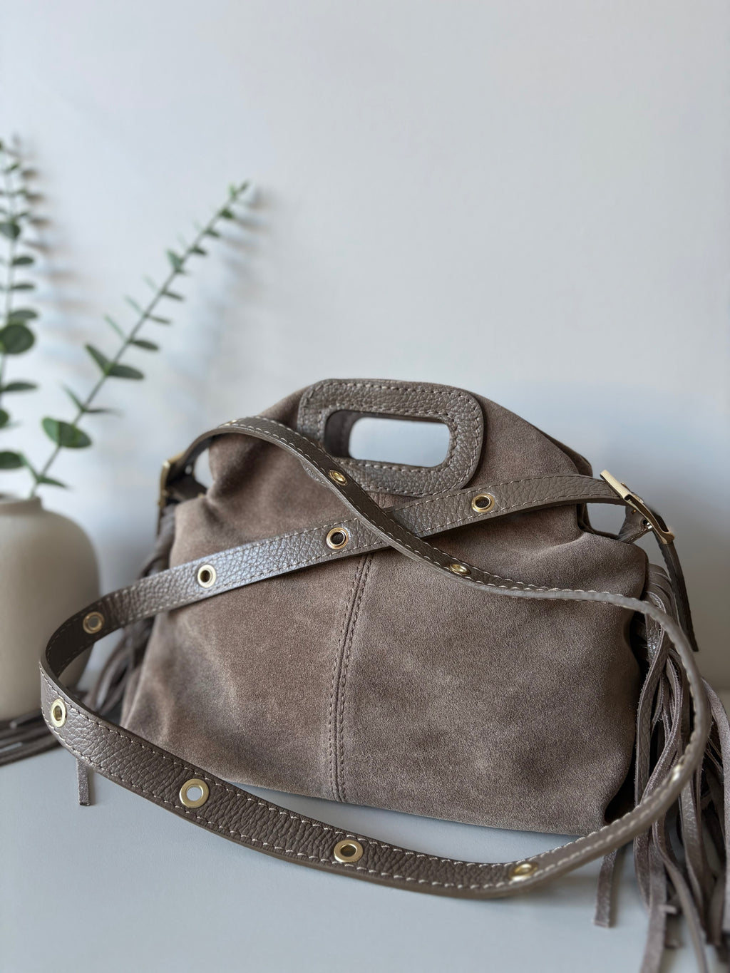 Sac suédine S - Taupe