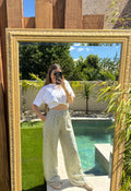 Pantalon fluide Vichy - Vert & Blanc