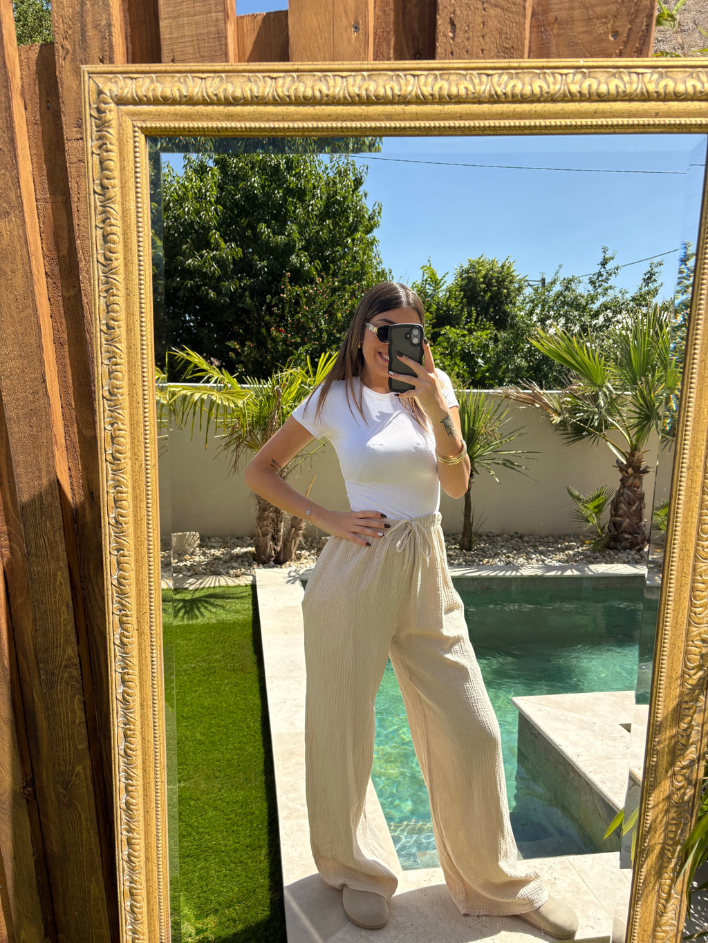 Pantalon fluide - Beige