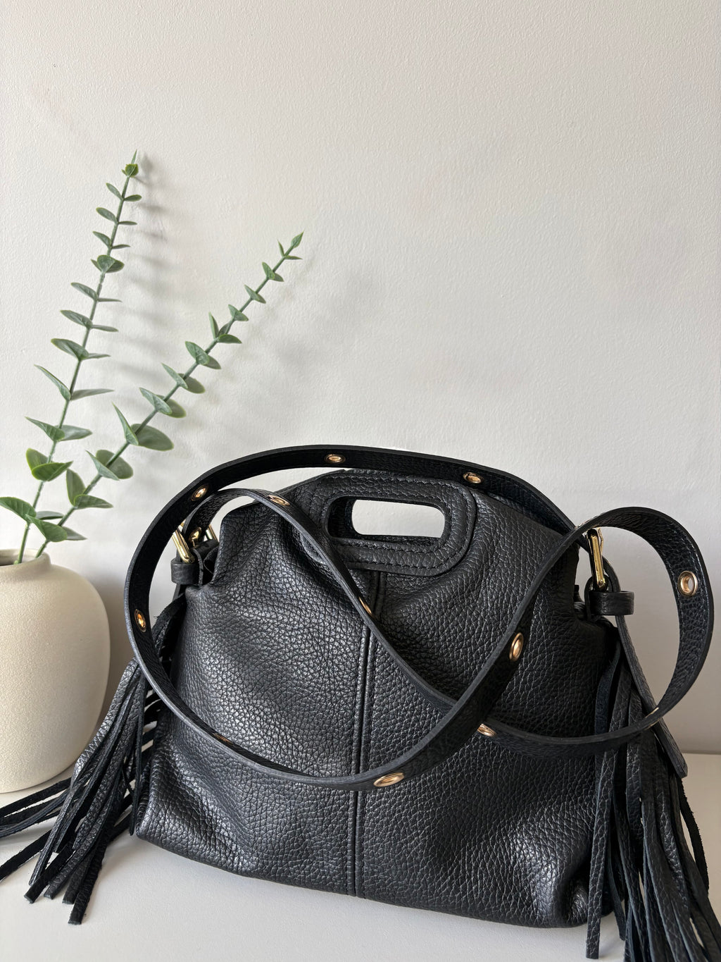 Sac cuir grainé XS - Noir