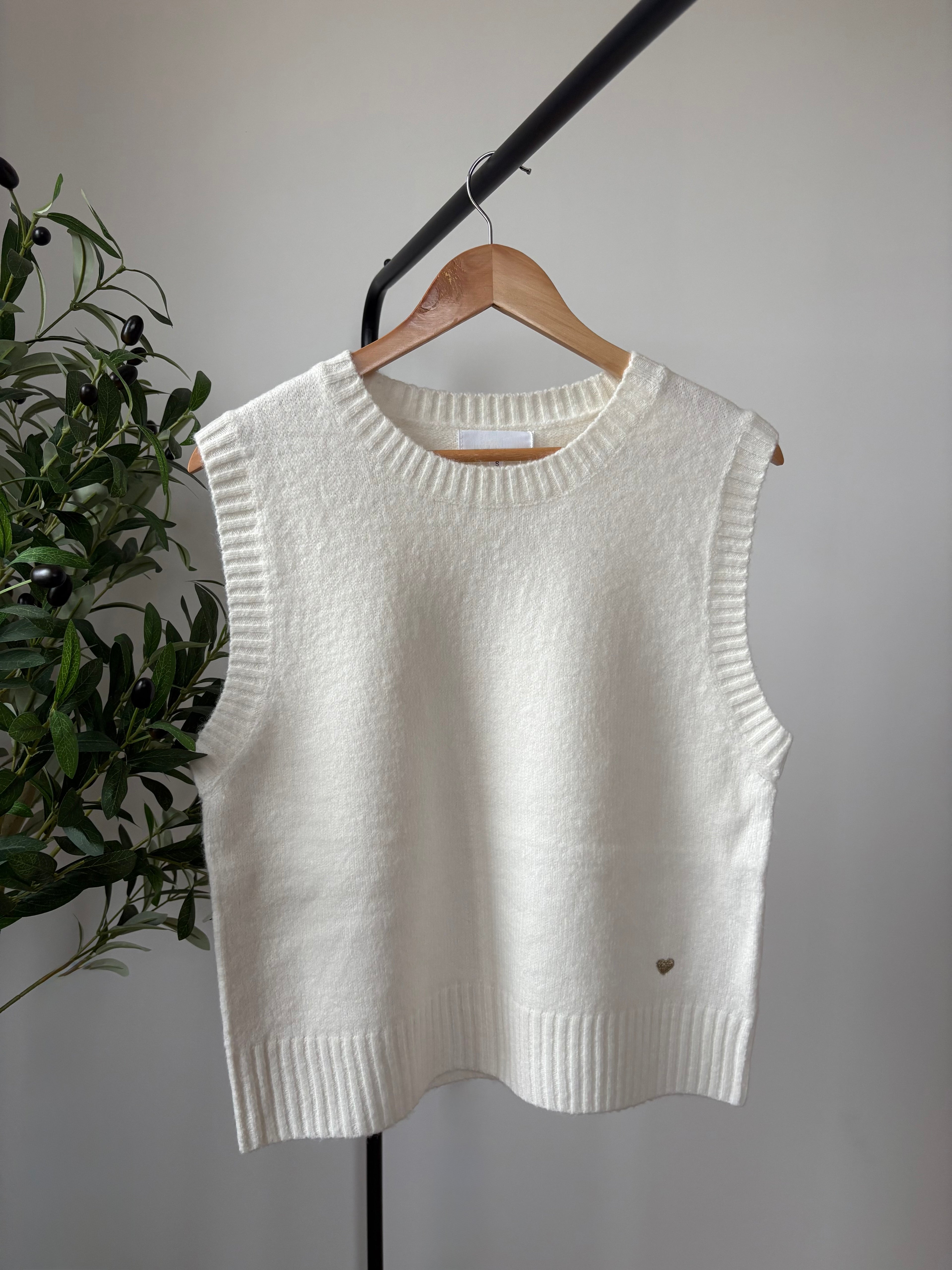 Pull sans manche - Blanc