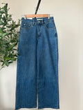 Jean taille haute coupe droite - Bleu
