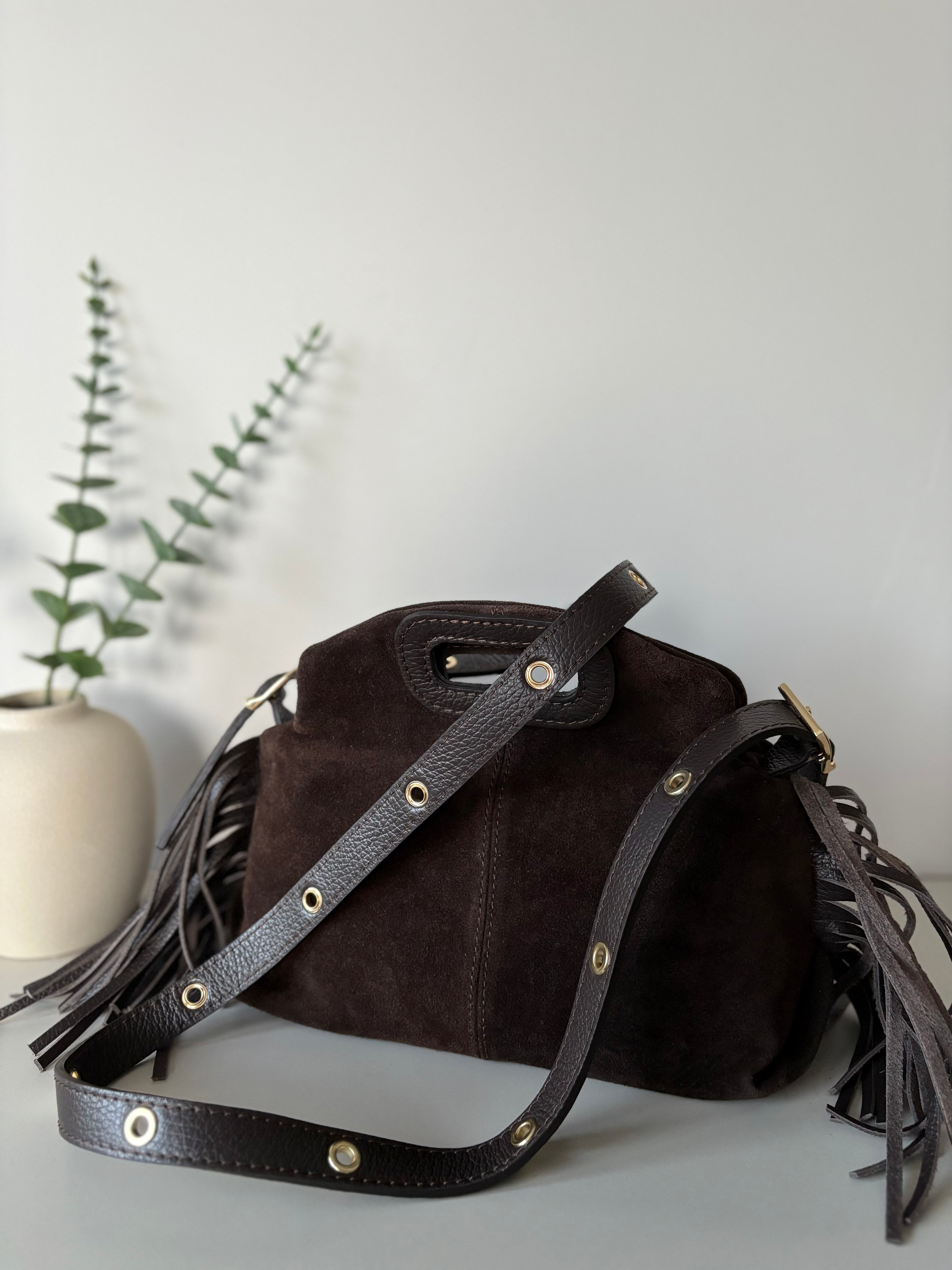 Sac suédine S - Choco