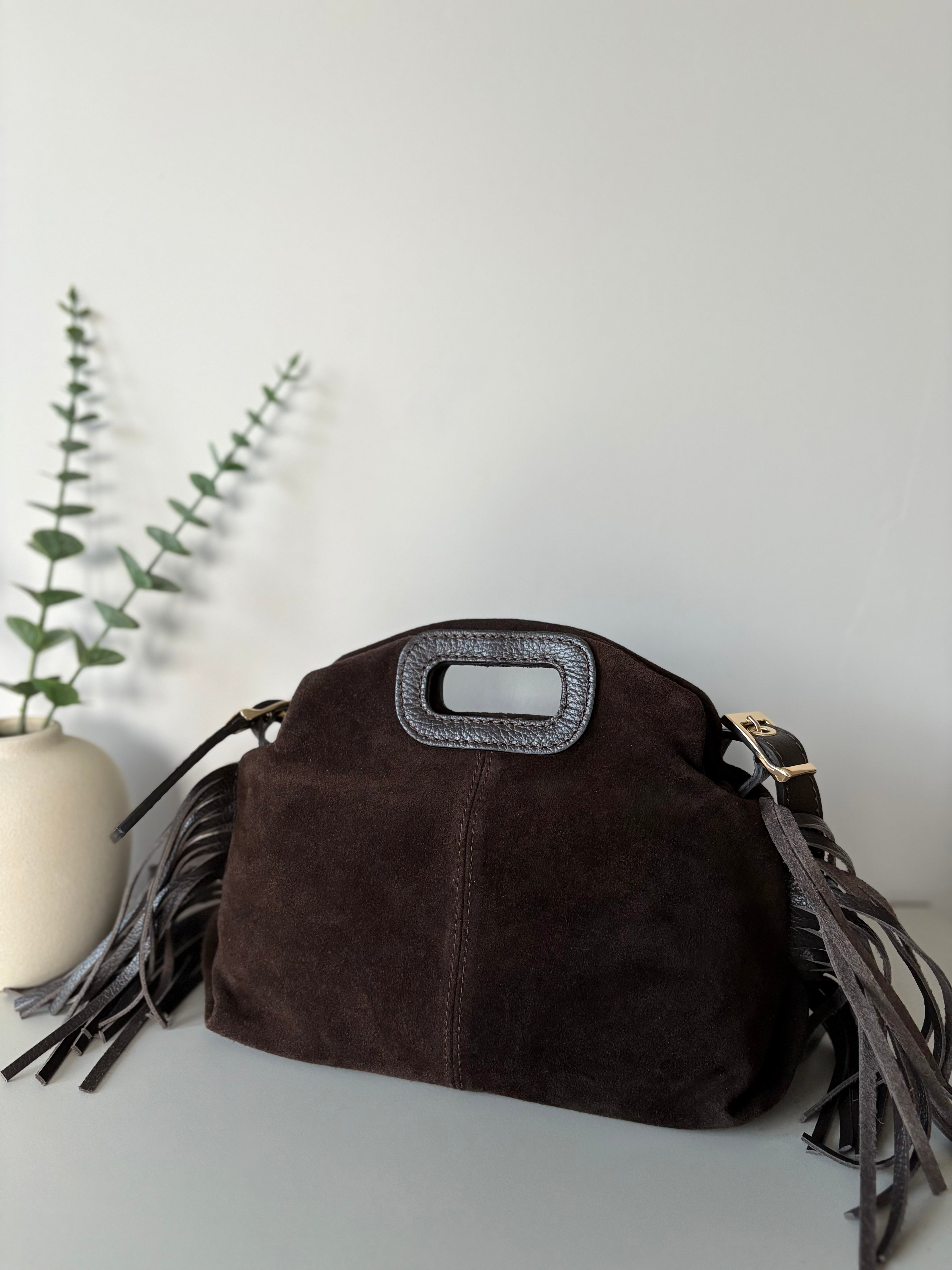Sac suédine S - Choco