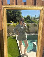 Ensemble chemise & short - Kaki