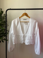 Blouse avec Dentelle - Blanche