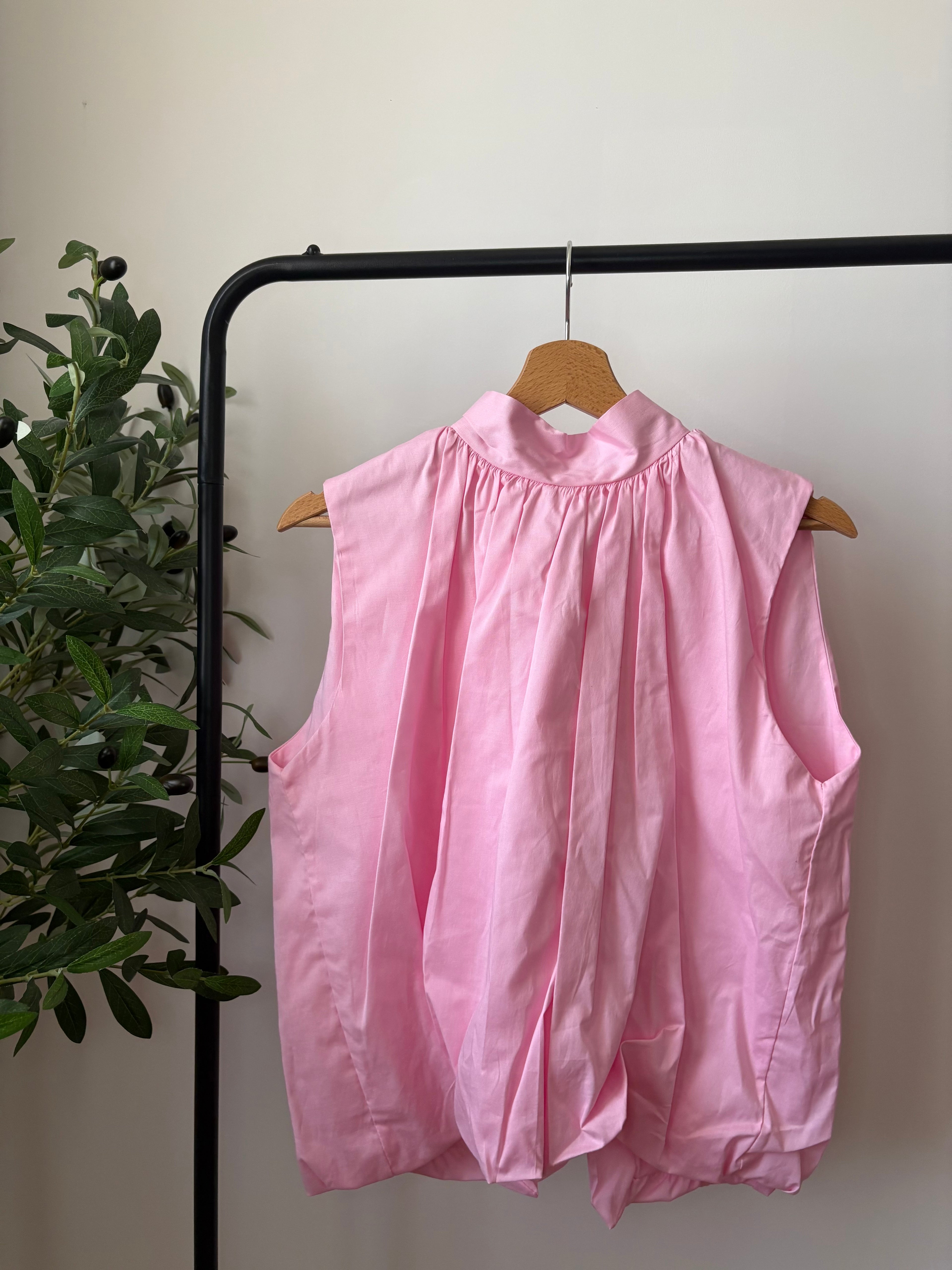 Haut dos nu à Noeud - Rose Bonbon