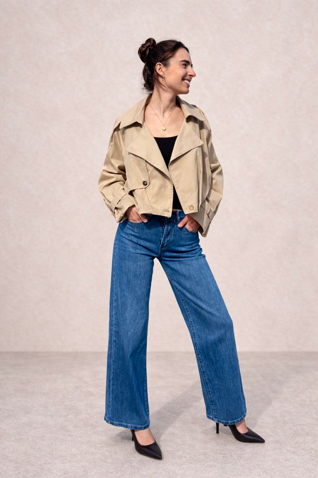 Trench court oversize - Beige