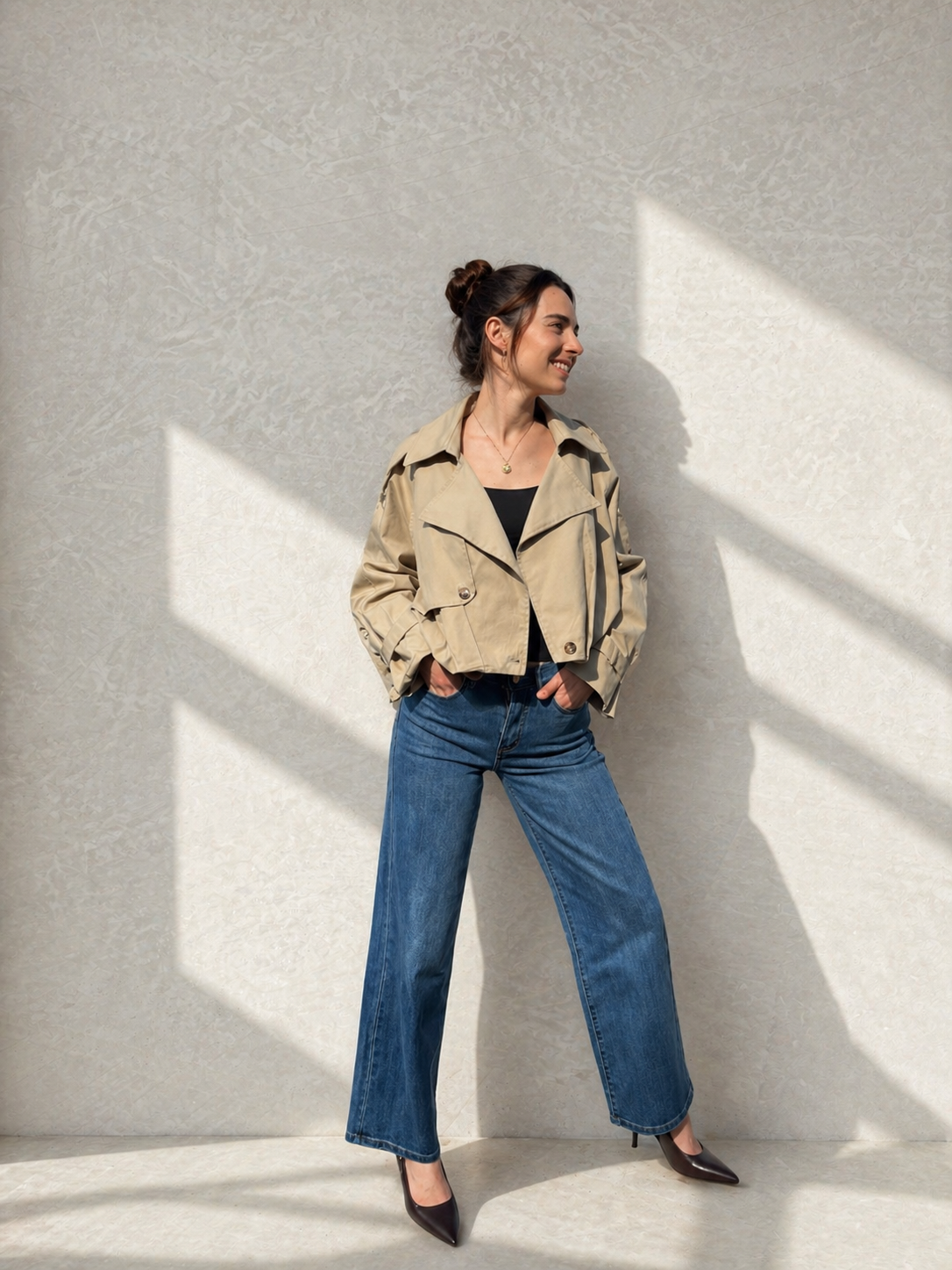 Trench court oversize - Beige