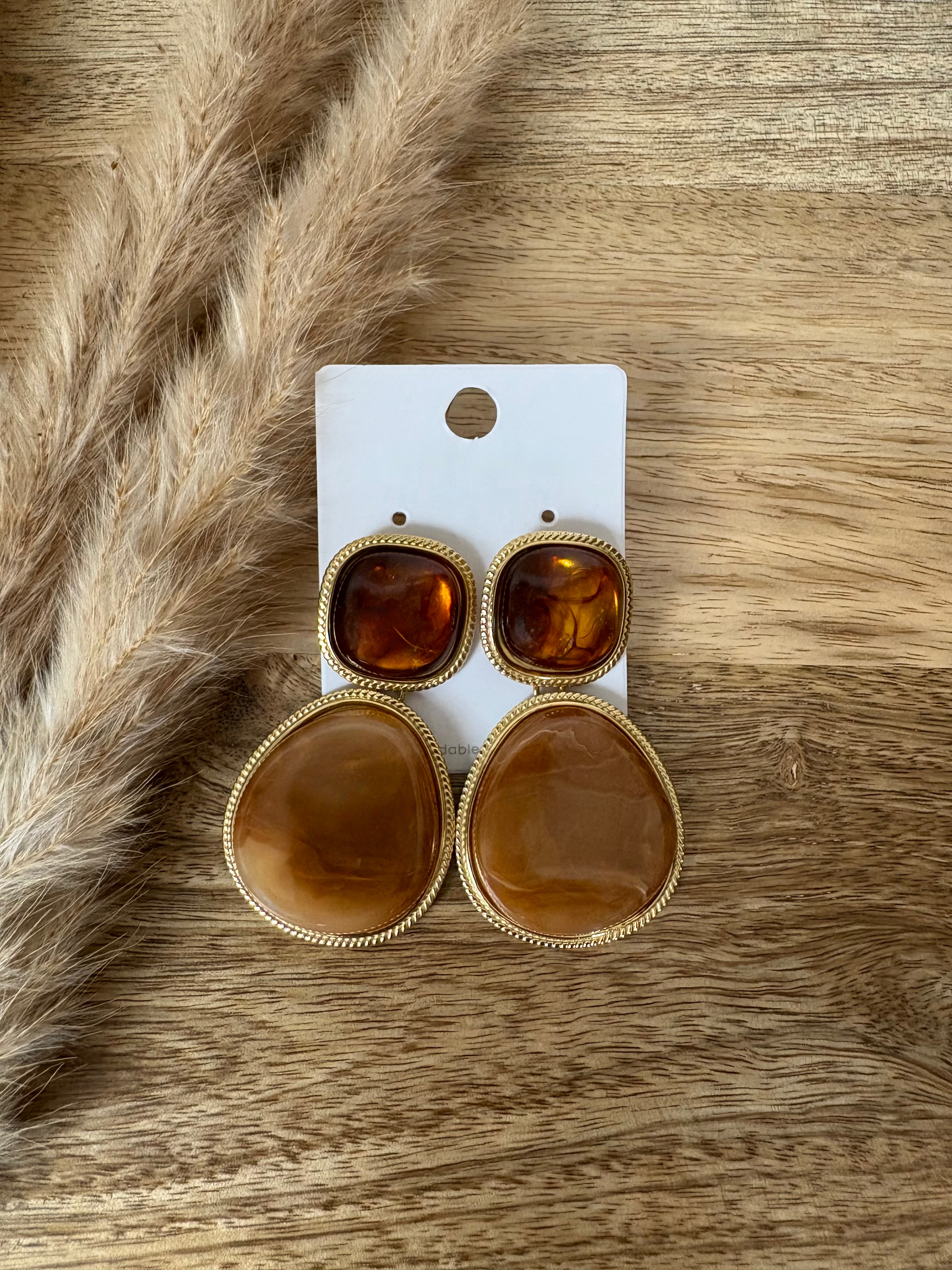 Boucles d'oreilles pendantes en acier inoxydable