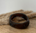 Bracelet jonc en résine marron