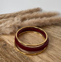 Set de 3 bracelets bordeaux/dorés
