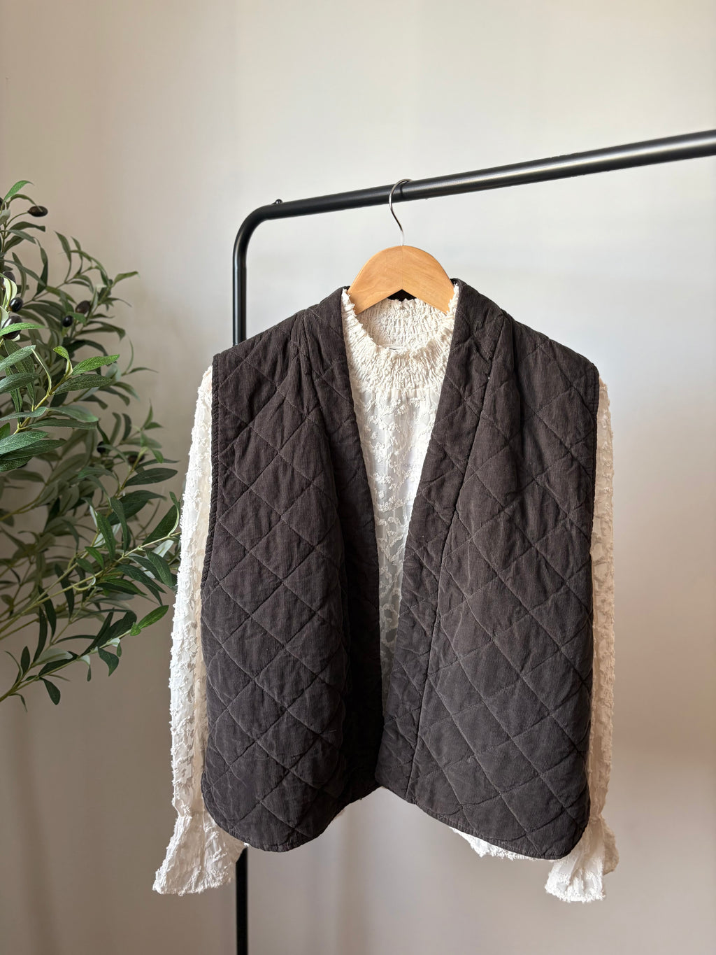 Gilet sans manche matelassé - Gris anthracite