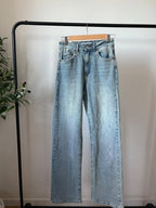 Jean taille haute coupe droite - Bleu